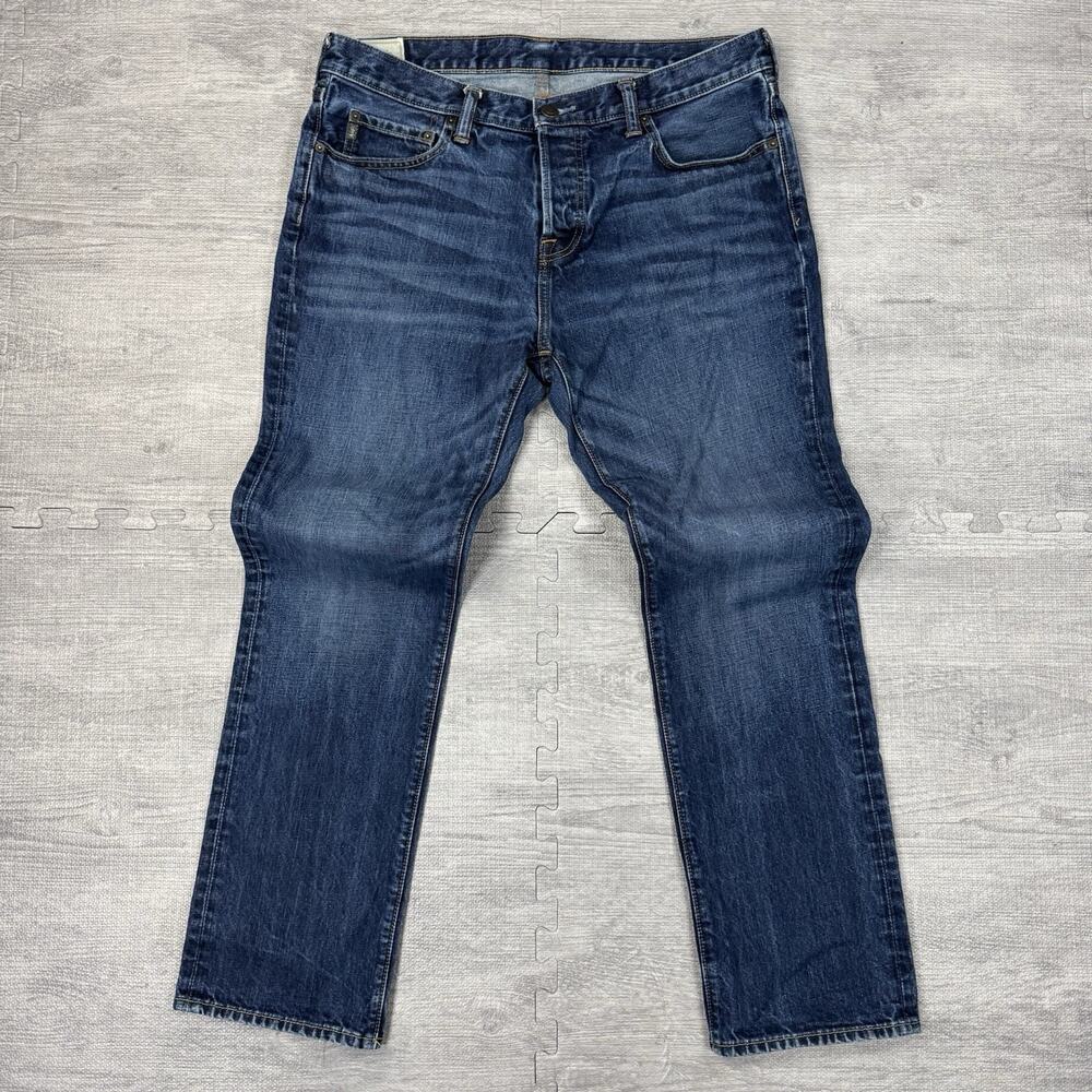 36x32 ABERCROMBIE & FITCH Men’s THE A&F CLASSIC STRAIGHT Y2K Jeans Button Fly